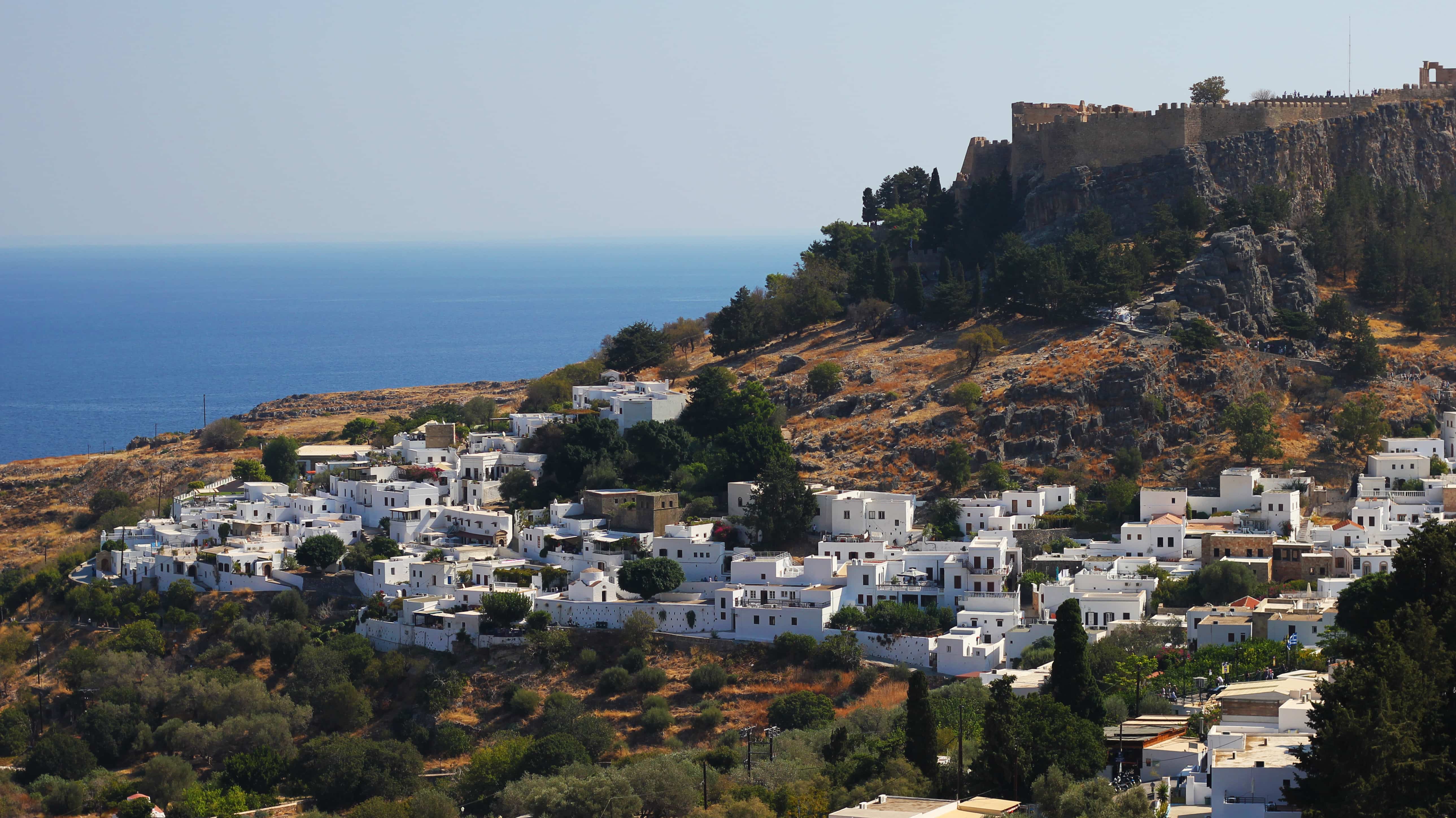 Blick über Lindos auf Rhodos