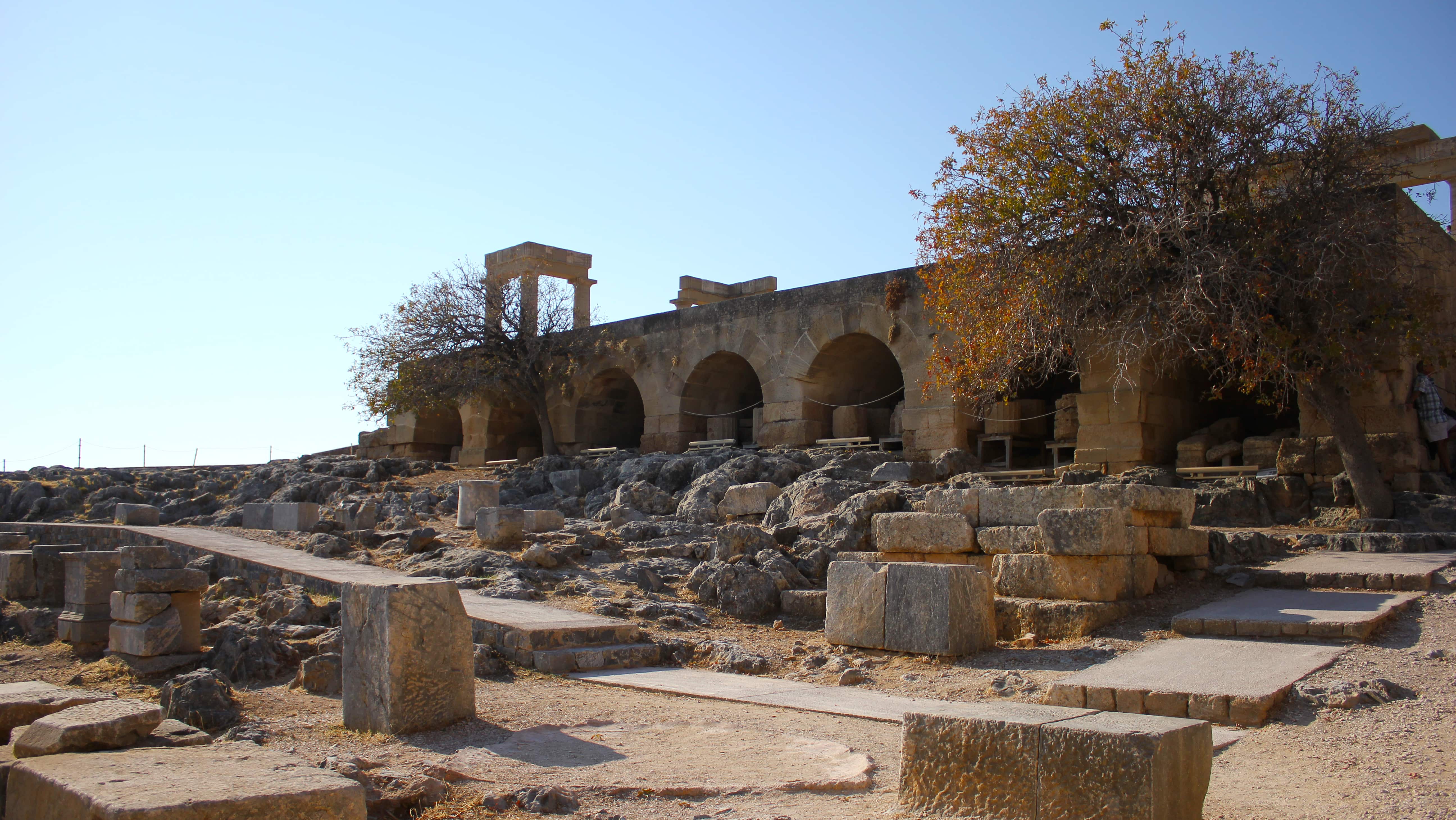 Die Akropolis von Lindos auf Rhodos