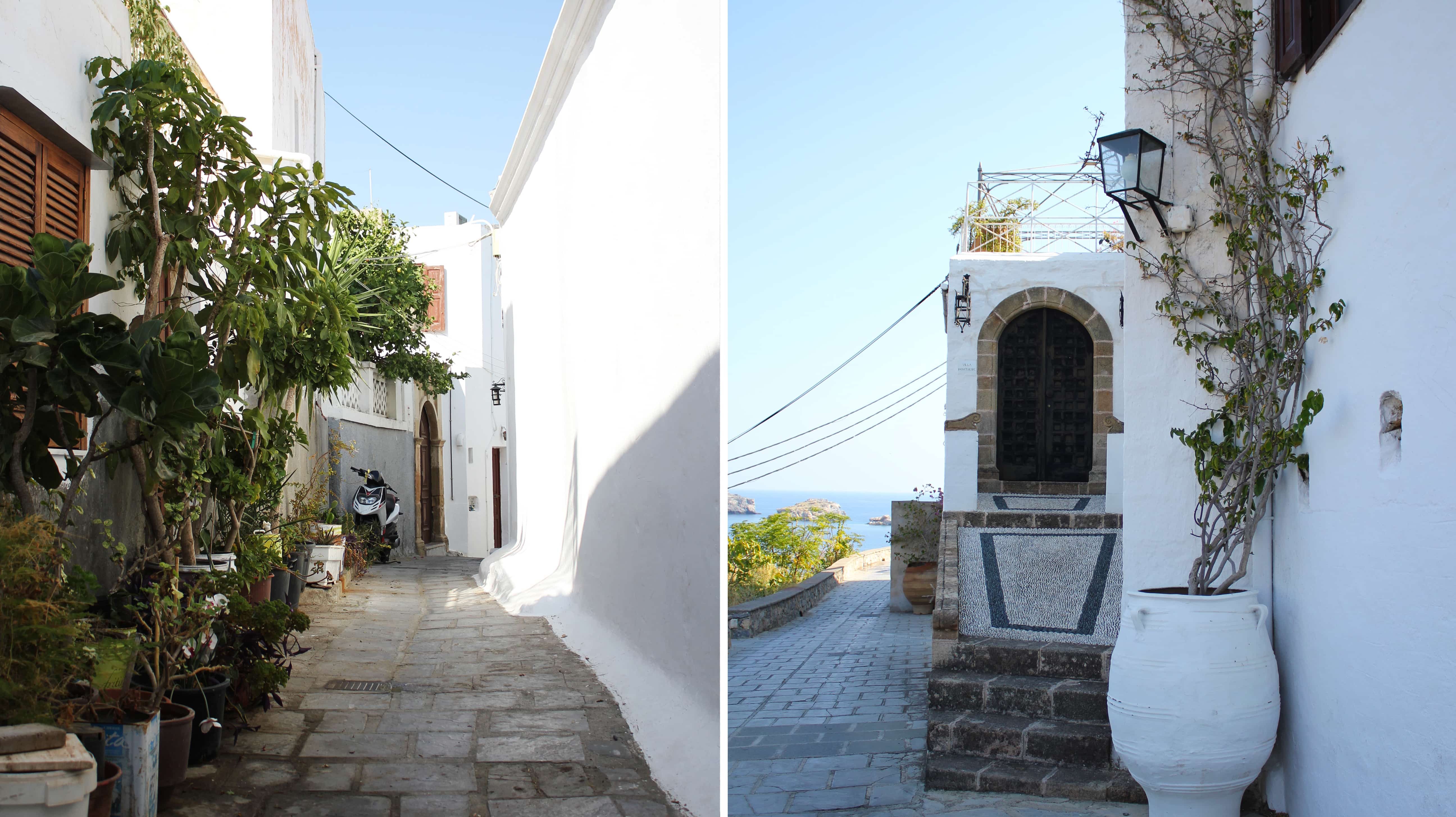 Kleine Gassen in Lindos auf Rhodos