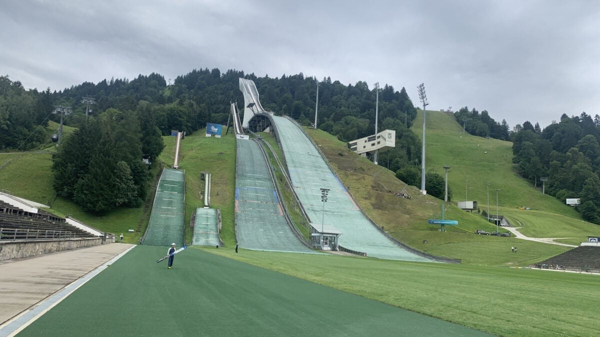 Die Skisprungschanze in Garmisch-Partenkirchen